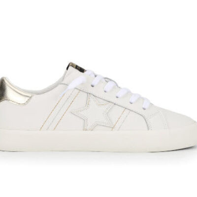 The Star Lace Sneaker With Metallic Stitch in White