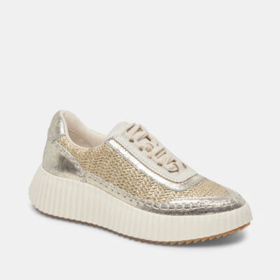 The Crochet Sneaker in Gold