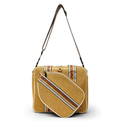 The Pickleball Tote in Dune Raffia