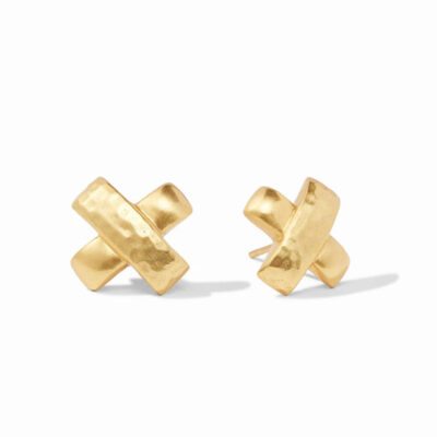 The Catalina X Stud Earring in Gold