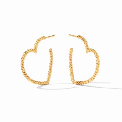 The Esme Heart Hoop in Gold