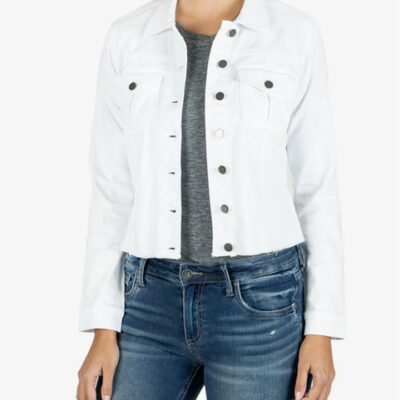 The Raw Hem Jean Jacket in White