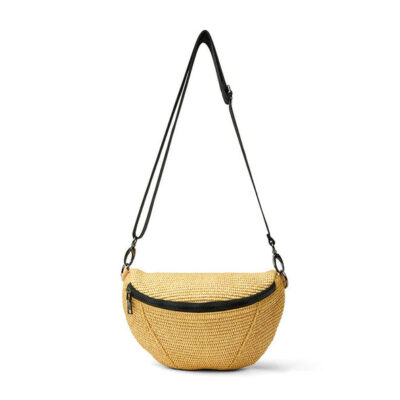 The Little Runaway Crossbody in Dune Raffia