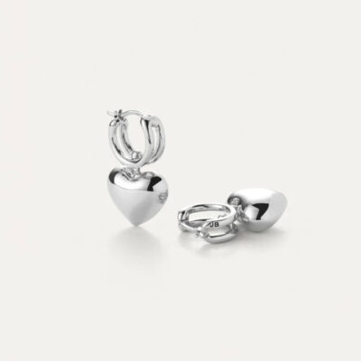 The Puffy Heart Earing in Silver