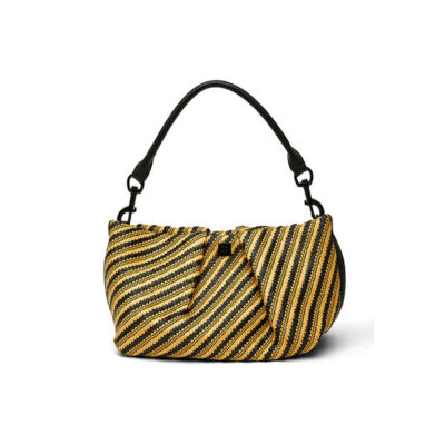 The Savannah Crossbody in Dune Raffia Stripe