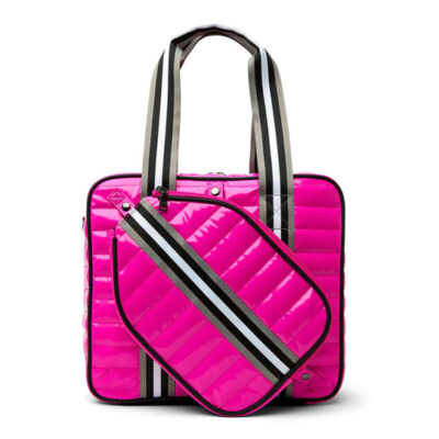 The Pickleball Tote in Pink Patent