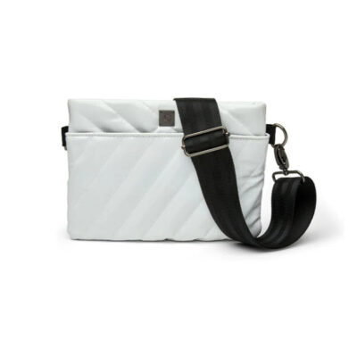 The Diagonal Bum Bag 2.0 Crossbody in White Patent