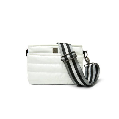 The Bum Bag Crossbody in White Patent