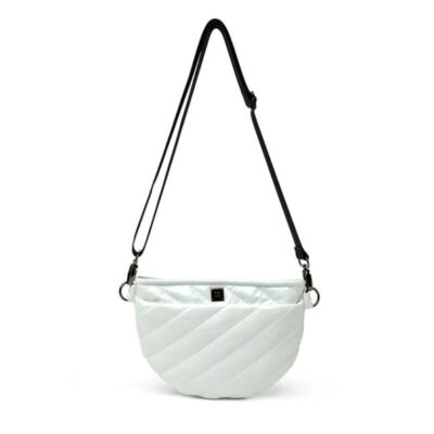 The Freebird Crossbody in White Patent