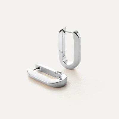 The U-Link Hoop in Silver