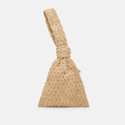 The Raffia Wristlet in Natural